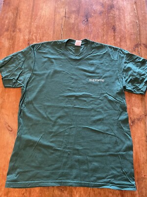 Supreme New York City Shop Graphic T-Shirt Green Size Large L NYC Tee