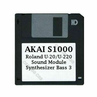 Akai S1000 Floppy Disk Roland U-20/U-220 Sound Module Synthesizer Bass 3