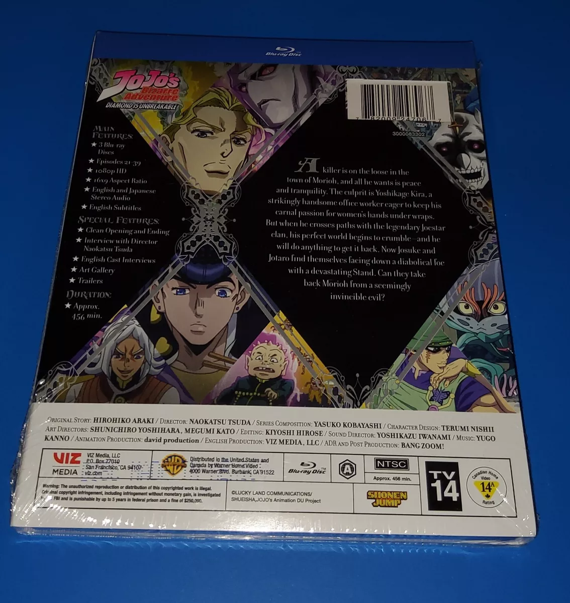 Jojo's Bizarre Adventure Set 5 Diamond is Unbreakable Arc Part 2 (Blu-ray)  NEW