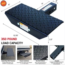 Rear Bumper Hitch Step Anti-slip for 2" Rear Hitch Receiver Car Camper Truck Bed