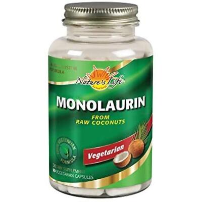 Monolaurin Immune Support Supplement 90ct Non-GMO Vegetarian Capsules