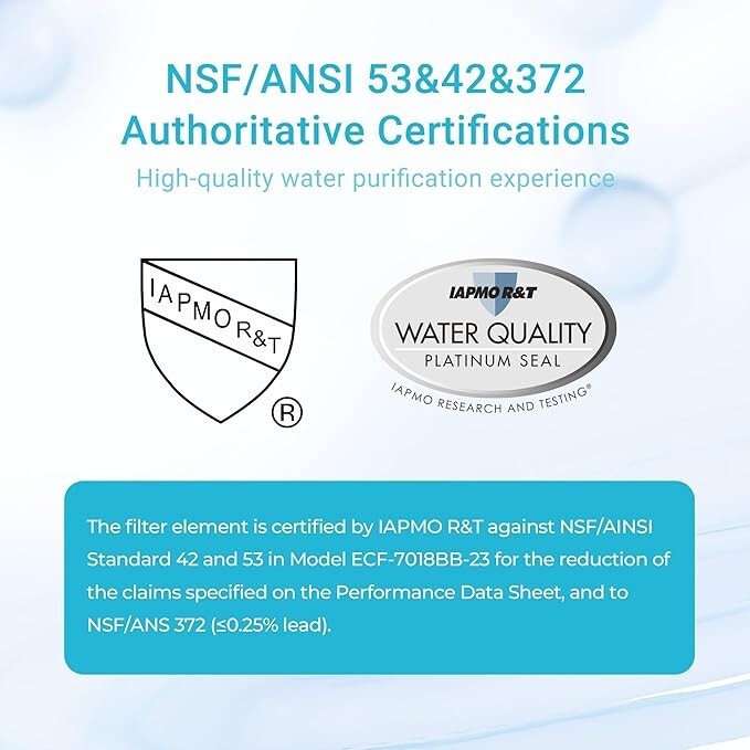 AQUA CREST Multiple-Stage Replacement Water Filters,NSF/ANSI 42,53&372 ...