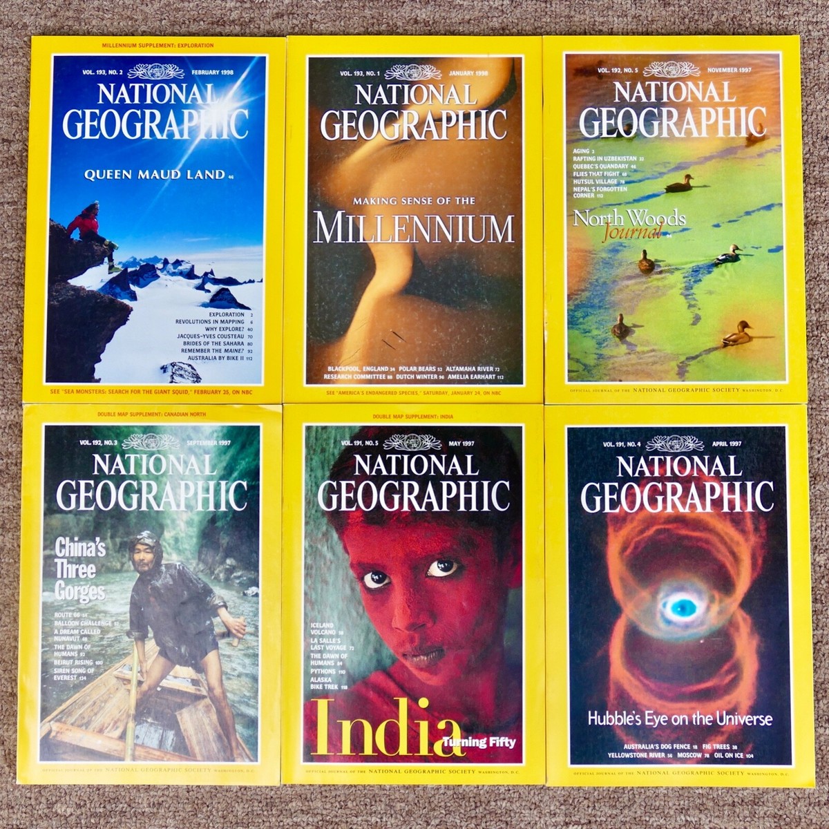 41) National Geographic lot 1994-1998 - vintage magazine 1990s