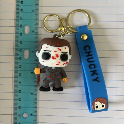Michael Myers Halloween Horror Movie Silicone Metal Key Chain