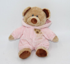 TY Pluffies 10" Baby Pink Bear Non-Removable Pajamas Sewn Eyes 2013 HTF Cuddly
