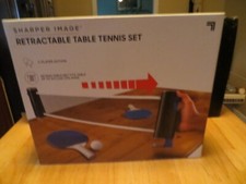 Sharper Image Retractable Table Tennis Set New