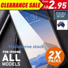2 X Anti Scratch Tempered Glass Screen Protector Guard For iPhone X 8 7 6 S Plus