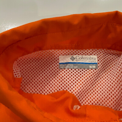 Chemise Columbia PFG Clemson Tigers - Homme M - Manches Courtes - Orange - Pêche