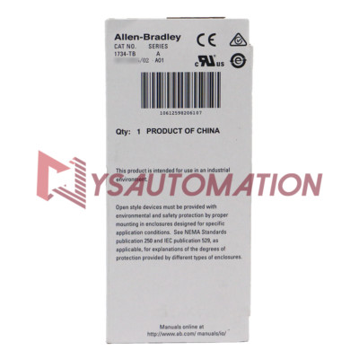 New Factory Sealed Allen-Bradley 1734-TB POINT I/O Module Terminal Base