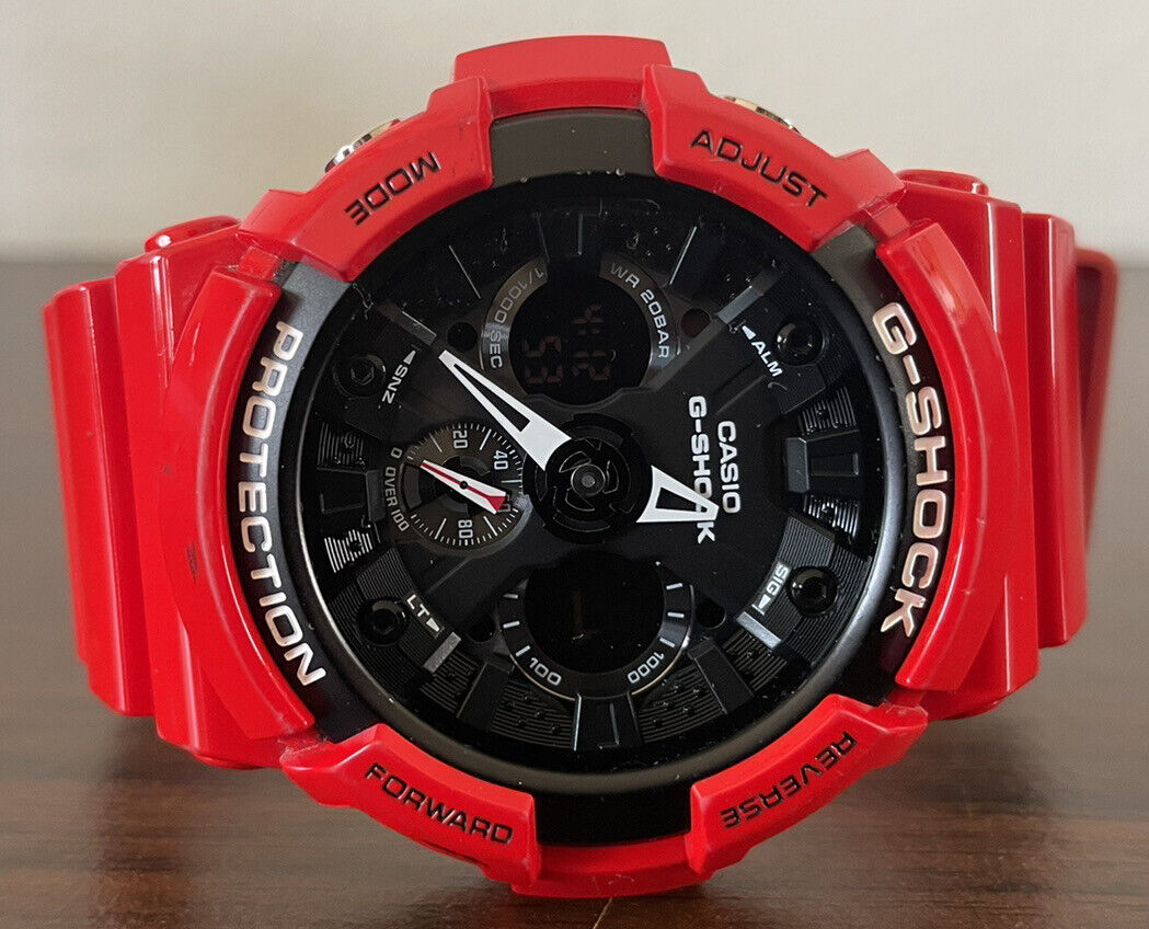 Casio G-Shock Red Theme Vivid Design Men's Watch GA-201RD Casio G-Shock Red Theme Vivid Design Men's Watch GA-201RD