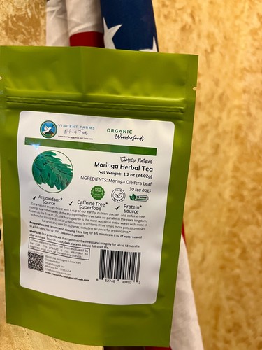 Moringa Herbal Tea (Te de Moringa) 30 Bags Energy Booster, Vitamins 100% Natural - Picture 3 of 10
