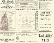 FA CUP FINAL REPLICA MATCH CARD PROGRAMME 1909 Bristol City v Manchester United