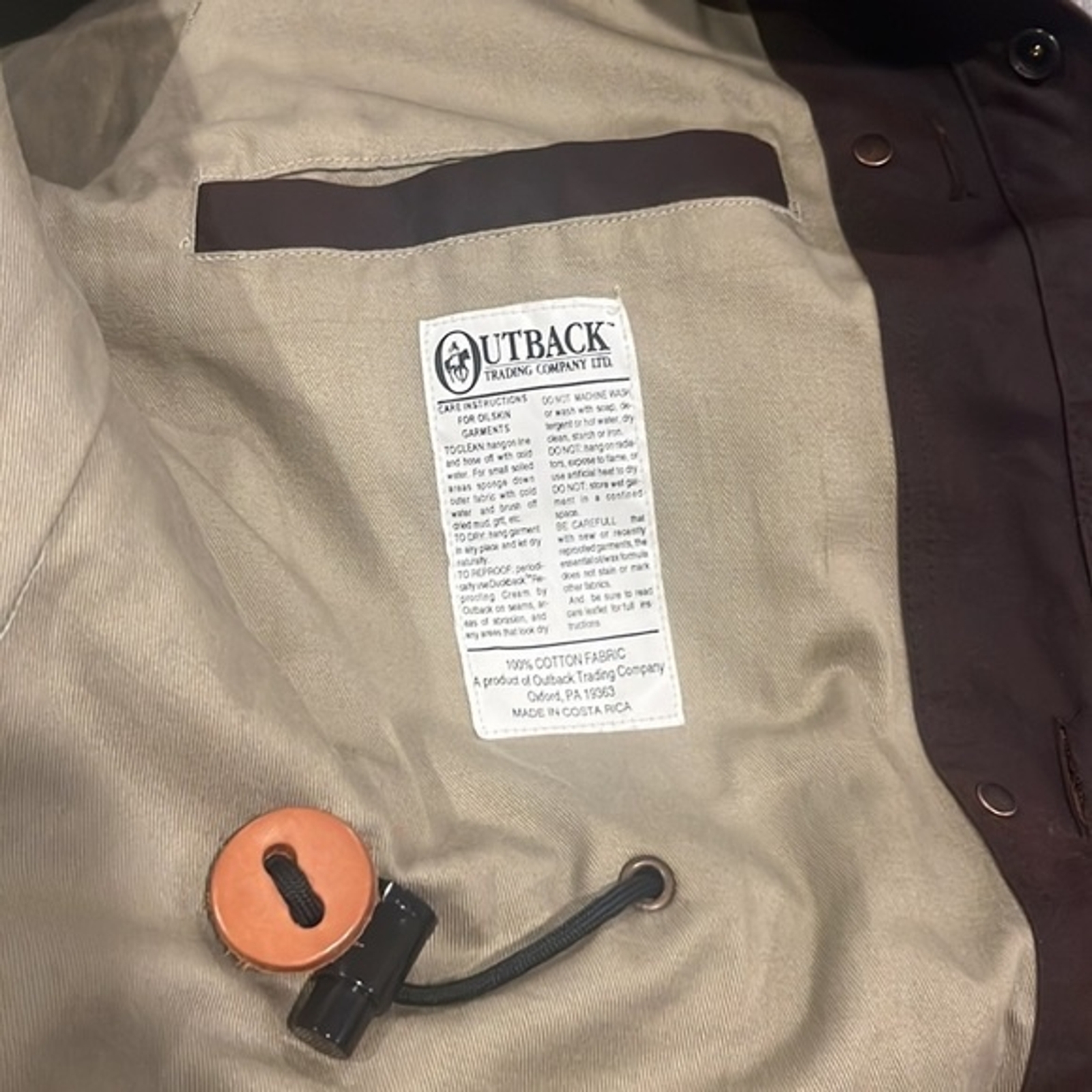 Outback Trading Company Oilskin Cotton Field Jacket B… Gem