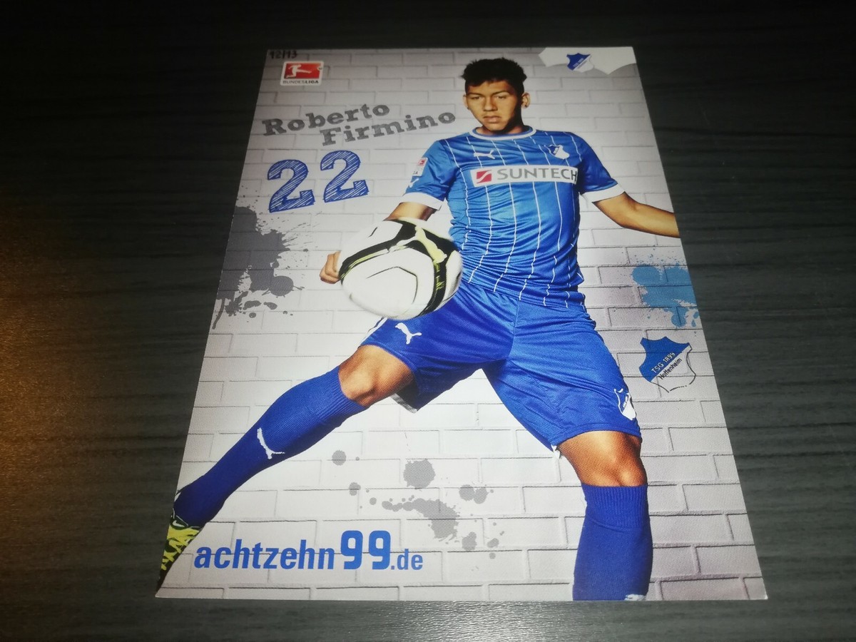Roberto Firmino hand signed TSG 1899 Hoffenheim autograph card