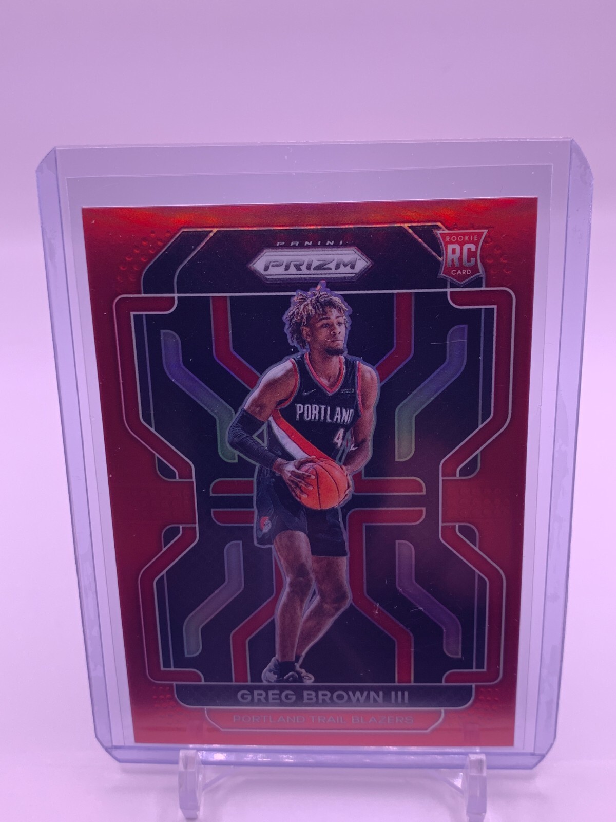 Greg Brown III True Red 2021-22 Panini Prizm RC Trail Blazers 281/299 #291