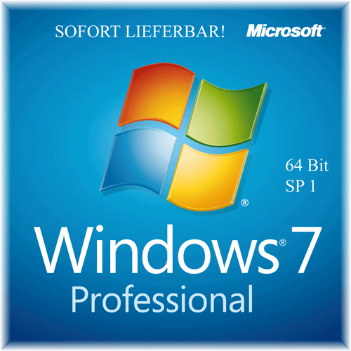 **** Windows 7 Professional 64 Bit OEM SP1 ML Deutsch/Englisch DVD KEY/COA WIN 7