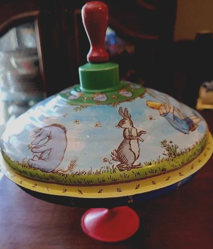 Vintage Schylling disney classic winnie pooh bear  metal spinning top toy  - Picture 1 of 9