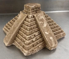 Mayan Aztec Mesoamerican Pyramid of the Sun Moon Tan Ceramic