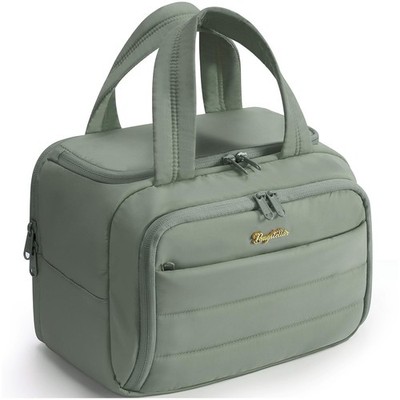 Bagstellar Travel Toiletry Bag for Women, 11.8 x 5.9 x 8.3 inches, Sage Green