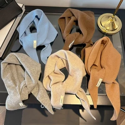 FIRELIEBIRD 100% Australian Merino Wool Knit Triangle Scarf - Luxury Unisex Design