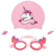 Kids Swim Cap Goggle, Fun Swimming Cap Goggle for Kids  Toddlers,High Elasti...