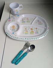 Enesco Precious Moments Plate Set 1987 melamine 4 piece set
