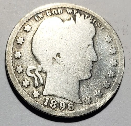 1896  Silver Barber Quarter