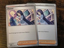 Pokémon TCG Fennel Card Black Bolt 82/86 X2 Pack Fresh