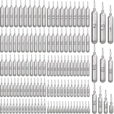 140pcs Drop Shot Weight Skinny Pencil Shaped Fishing Sinkers Rig for Ocean Sa...