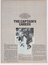 Vtg 1981 Yvan Cournoyer Montreal Canadiens NHL Captain Career Hockey News Art Ad