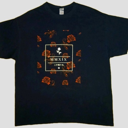 VINTAGE - 90s Y2K RUE 21 - XL - GRAPHIC TEE - RED ROSES MMXIXX - GILDAN COTTON