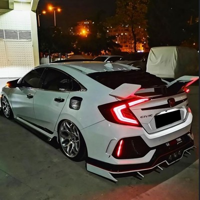 Smoked w/ Sequential Fits Honda Civic 10th Gen Sedan 2016-2021 LED Tail Lights