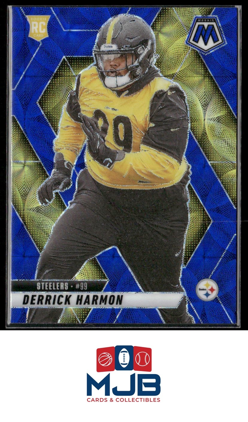 2025 Panini Mosaic Derrick Harmon Blue Scope Rookie #327 Pittsburgh Steelers