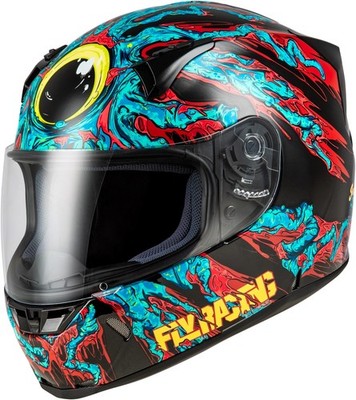 Fly Racing Revolt FS Space Creep Helmets XL Hellblau/Schwarz/Rot