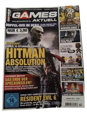 Games Aktuell 111 10/2012 Hitman Absolution Resident Evil 6 Borderlands 2