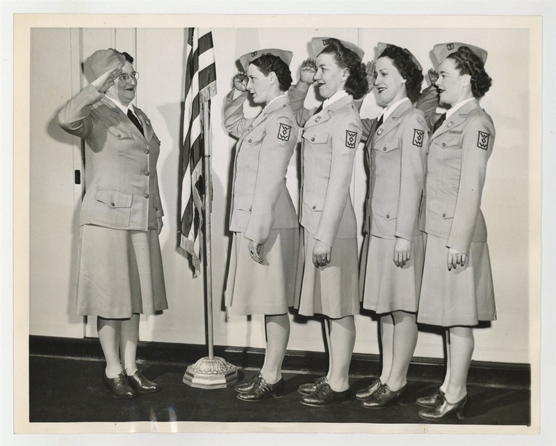 Women Ordinance Workers 1944 Female War Soldier WWII Uniform Type 1 Photo J15497