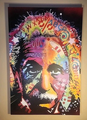 ''ALBERT EINSTEIN II'' Large Canvas Art by Dean Russo 36'' X 24''  EXCELLENT LQQK  !