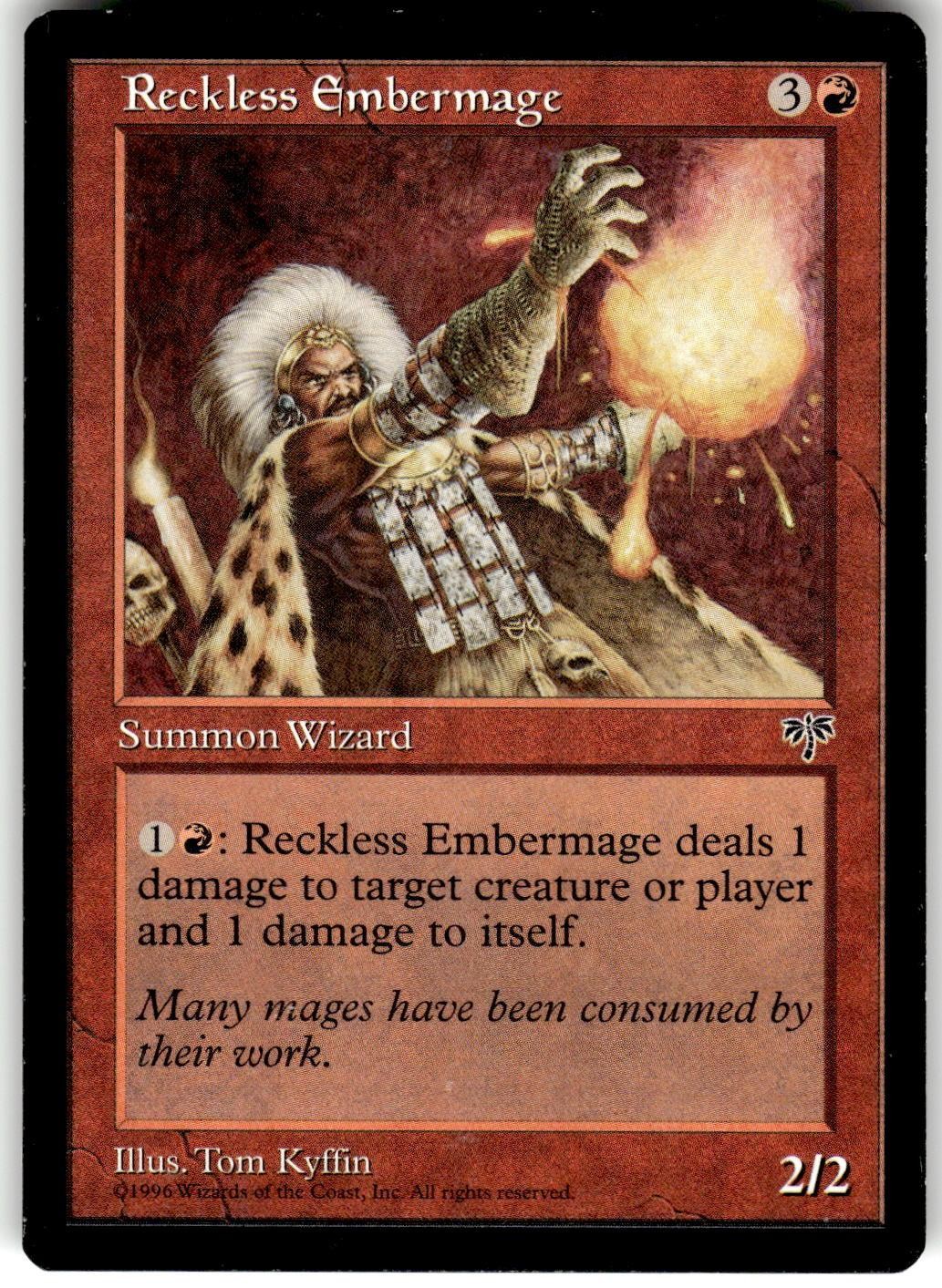 Reckless Embermage Mirage Magic: The Gathering NM Fast Ship