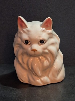 Vintage White Persian Cat Head Planter 5.25''-Chipped Ears-*READ*