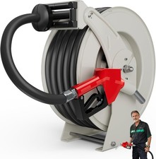 Fuel Hose Reel Retractable Diesel Hose Reel 3/4" x 50' with Auto Fueling Nozzle