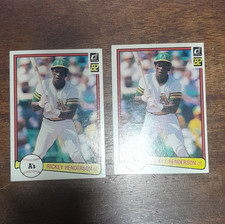 Donruss 1982 Rickey Henderson Oakland Athletics Baseball Sports Trading Card Lot