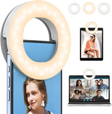 Clip on Ring Light, Rechargeable Selfie Fill Light, Portable Selfie Ring Light w