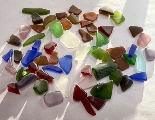 Genuine Tumbled Beach Sea Glass~50 Piece Lot ~ Mixed Colors ~ Hawaii #10