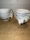 Corelle Old Town Blue Onion Hook Handle Coffee Tea Cups Set Of 12 - Vintage