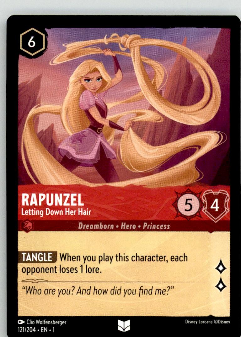 Rapunzel - Letting Down Her Hair 121/204 Uncommon The First Chapter Lorcana NM