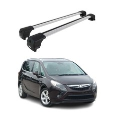 Dachträger Grundtäger für Opel Zafira C Tourer 2011-2019 Aluminium Silber 2 tlg