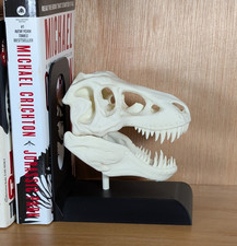T-Rex Skull Bookend | Tyrannosaurus Rex Fossil Decor, Gift for Book Lover
