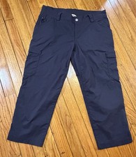 Duluth Black Dry on the Fly Cropped Cargo Pants Women's Size 12
