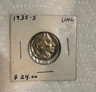 1935 S Indian Head Buffalo Nickel 5 Cent Piece~Very Nice Uncirculated 5cent Coin