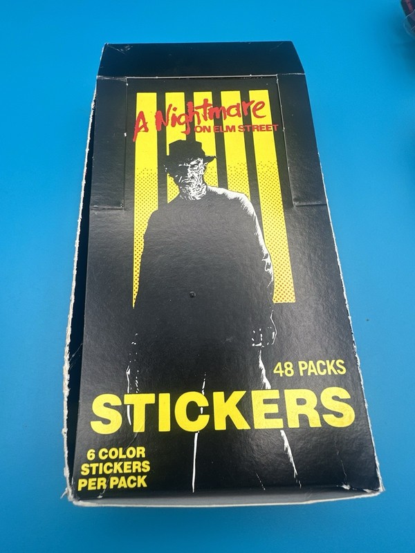 1988 COMIC IMAGES A Nightmare on Elm Street Stickers Box 27  SEALED Packs 80s